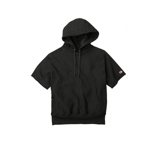 Champion® Reverse Weave® Cotton/Poly Fleece Men's Short Sleeve Hooded Sweatshirt