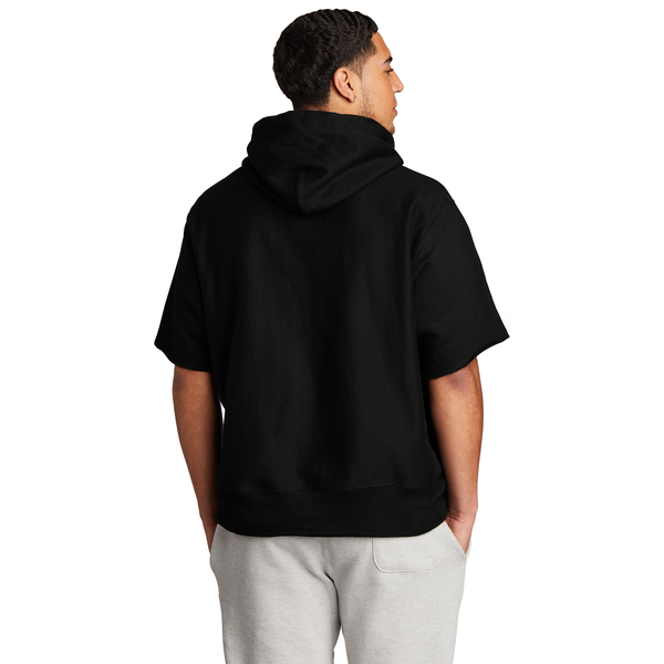 Champion® Reverse Weave® Cotton/Poly Fleece Men's Short Sleeve Hooded Sweatshirt