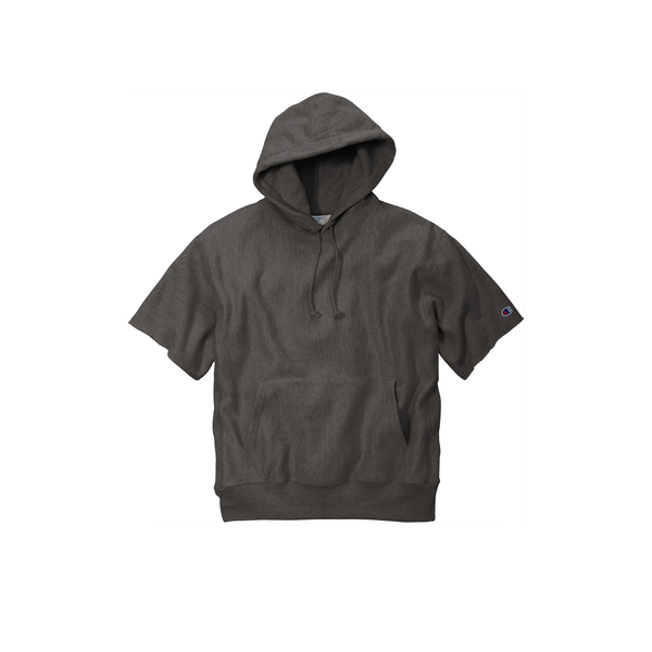 Champion® Reverse Weave® Cotton/Poly Fleece Men's Short Sleeve Hooded Sweatshirt