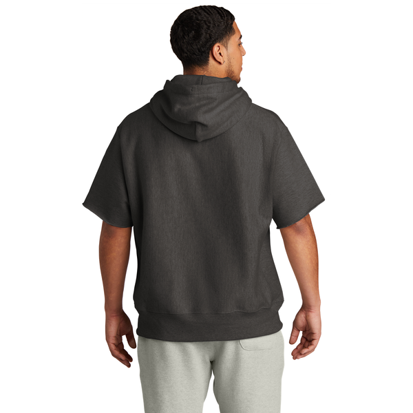 Champion® Reverse Weave® Cotton/Poly Fleece Men's Short Sleeve Hooded Sweatshirt