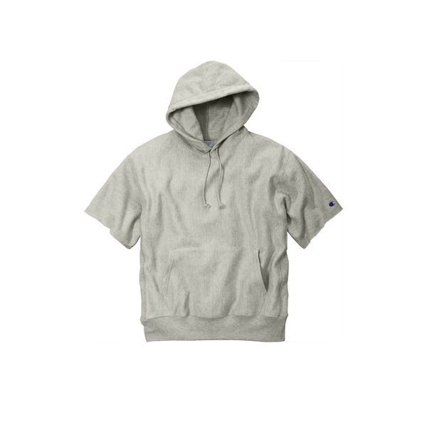 Champion® Reverse Weave® Cotton/Poly Fleece Men's Short Sleeve Hooded Sweatshirt