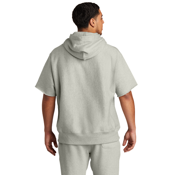 Champion® Reverse Weave® Cotton/Poly Fleece Men's Short Sleeve Hooded Sweatshirt