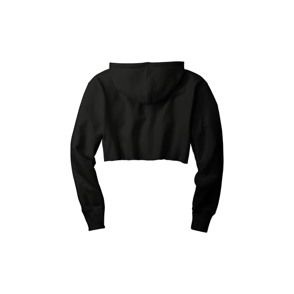 Champion® Reverse Weave® Cotton/Poly Fleece Cropped Cut-Off Ladies' Hooded Sweatshirt