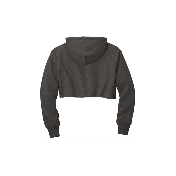 Champion® Reverse Weave® Cotton/Poly Fleece Cropped Cut-Off Ladies' Hooded Sweatshirt