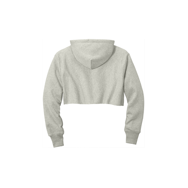 Champion® Reverse Weave® Cotton/Poly Fleece Cropped Cut-Off Ladies' Hooded Sweatshirt