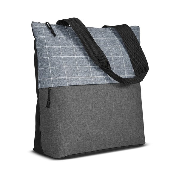 Flannel Check Accent Polyester Tote Bag