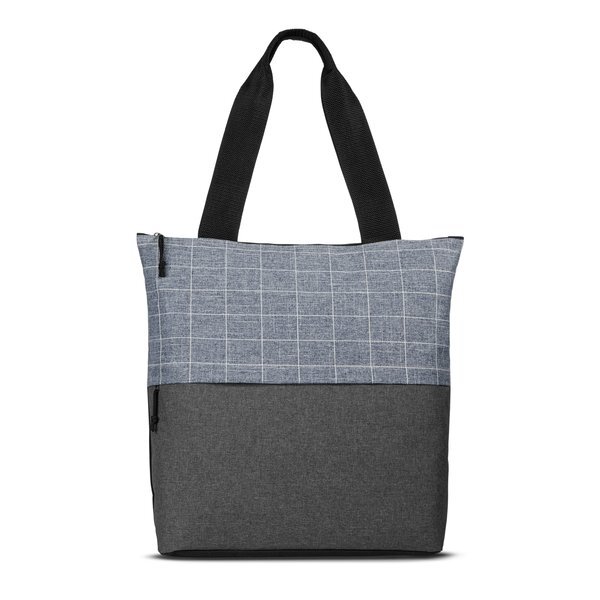Flannel Check Accent Polyester Tote Bag