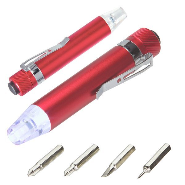 Quick-Reach 4-Bit Screwdriver Set w/ Light