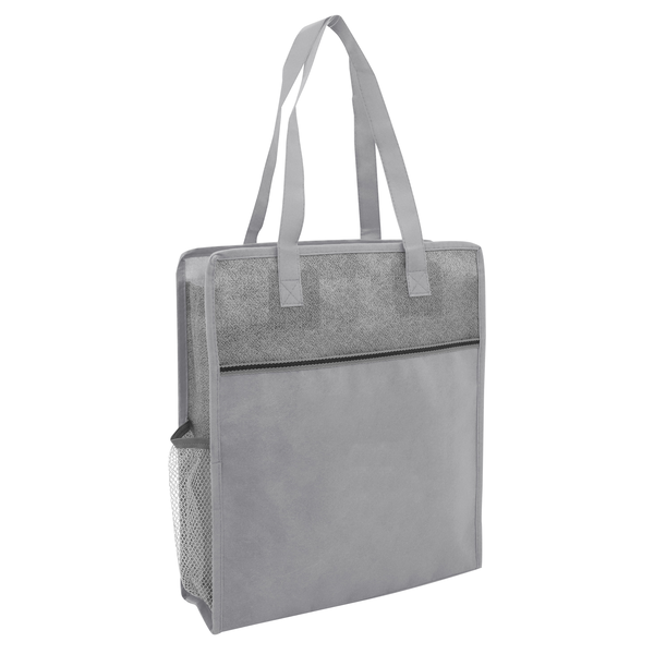 Color Basics Heathered Non-Woven Tote Bag