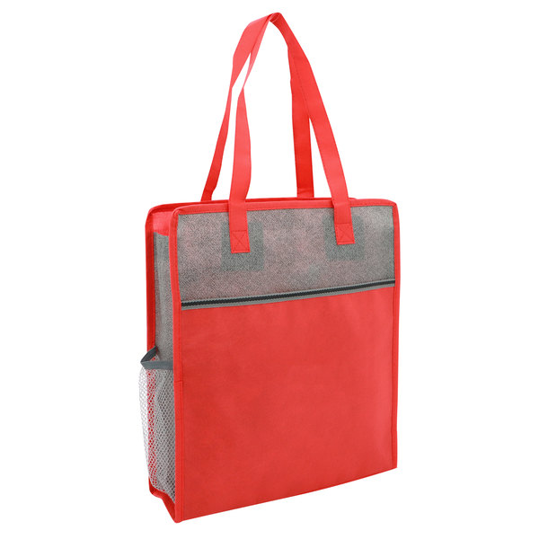 Color Basics Heathered Non-Woven Tote Bag