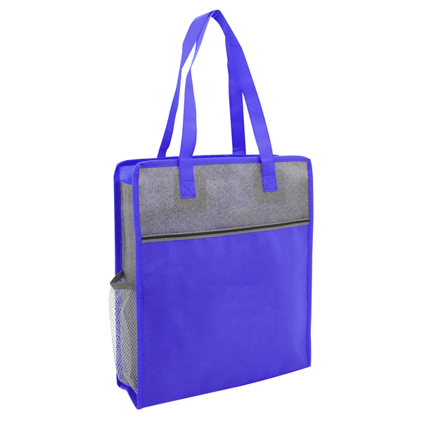 Color Basics Heathered Non-Woven Tote Bag