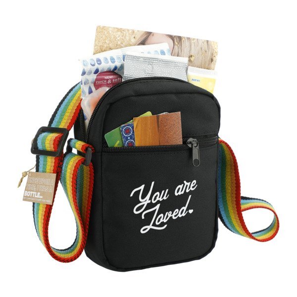 Rainbow Recycled PET Crossbody Tote