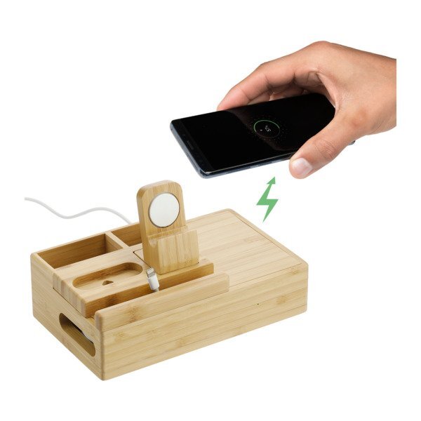 Bamboo Fast Wireless Charging Dock Station