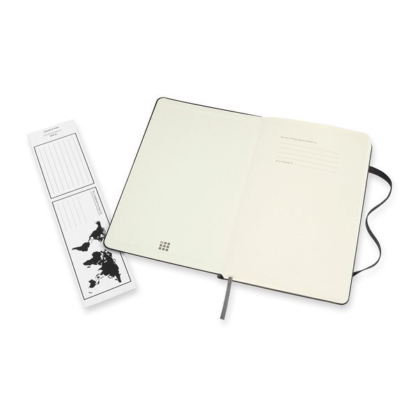 Moleskine® Hard Cover Large Double Layout Notebook, 8-1/4" x 5"