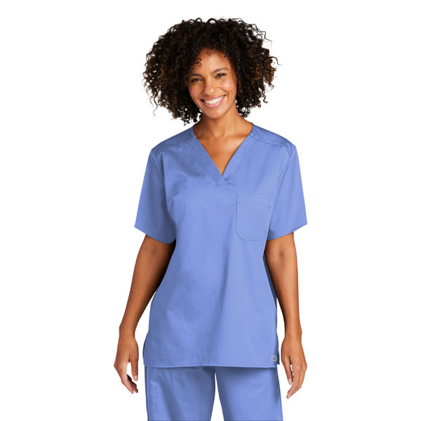 Wink® WorkFlex™ Chest Pocket V-Neck Unisex Top