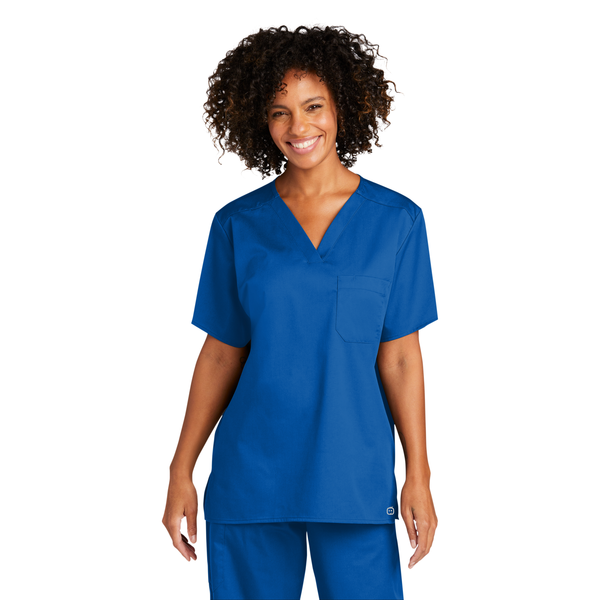 Wink® WorkFlex™ Chest Pocket V-Neck Unisex Top