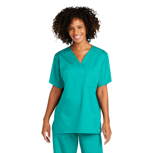 Wink® WorkFlex™ Chest Pocket V-Neck Unisex Top
