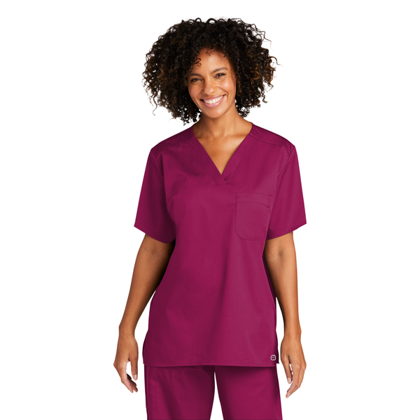 Wink® WorkFlex™ Chest Pocket V-Neck Unisex Top