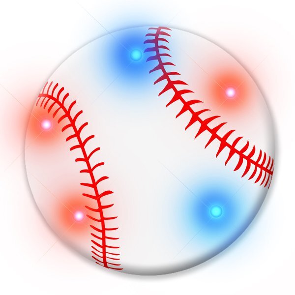 Baseball Flashing LED Lapel Pin