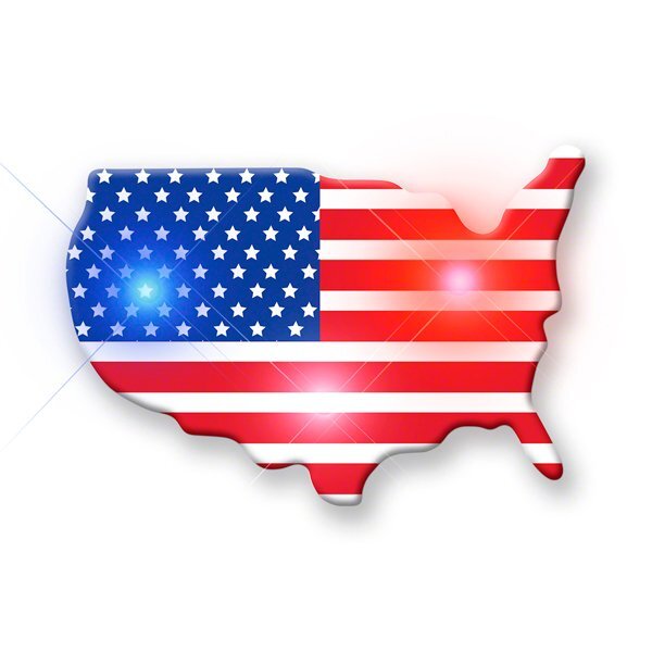 USA Flashing LED Lapel Pin