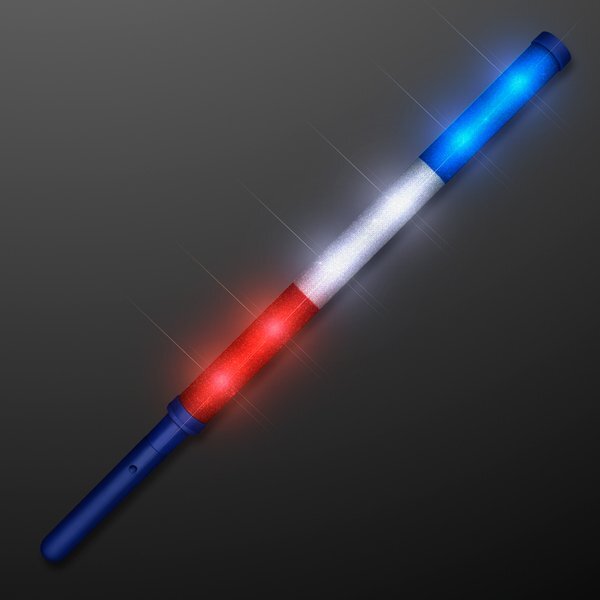 Red White & Blue LED Light Baton
