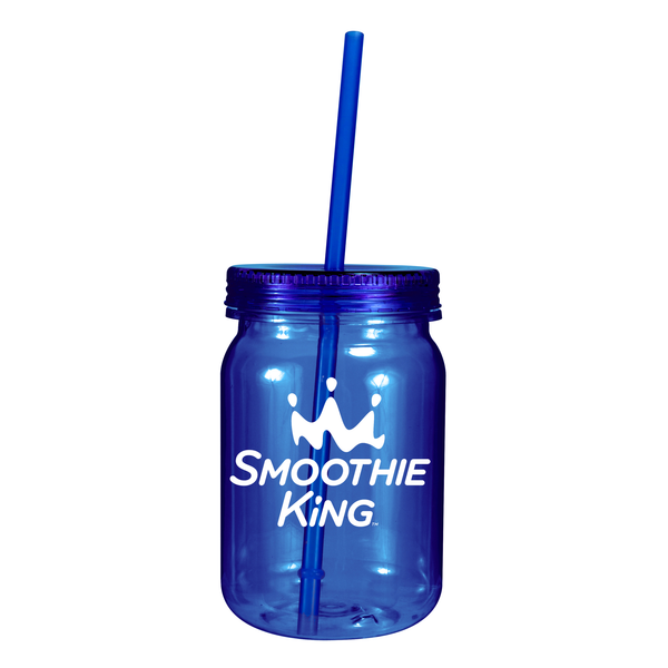 Plastic Mason Jar Tumbler, 24oz.