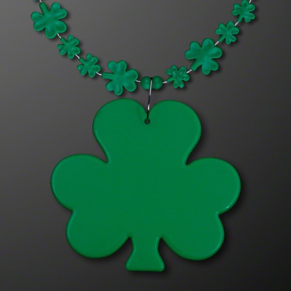 Shamrock Medallion w/ Lil' Shamrock Beaded Necklace