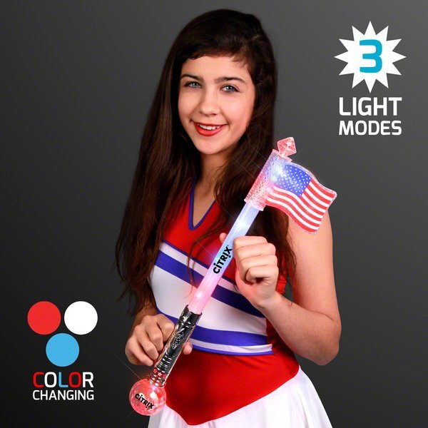 American Flag Flashing LED Wand