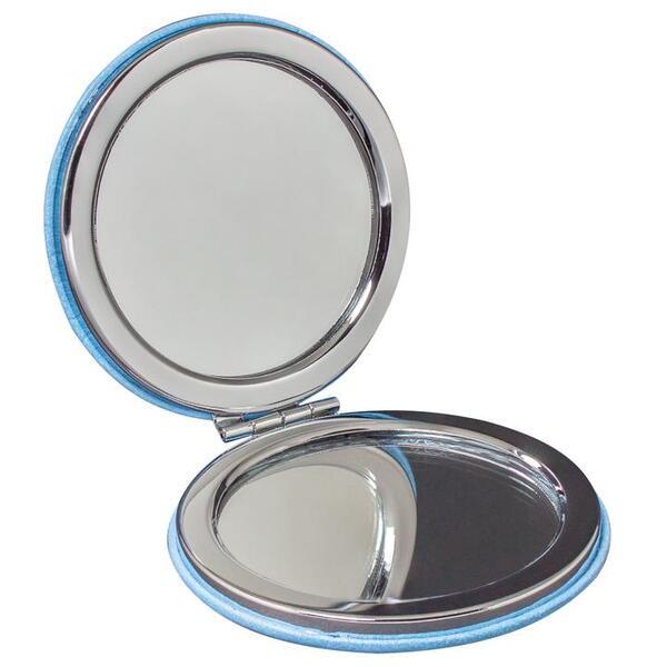Round Leatherette Compact Mirror