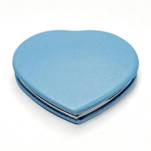 Heart Leatherette Compact Mirror