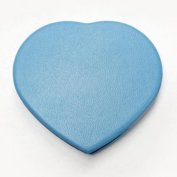 Heart Leatherette Compact Mirror