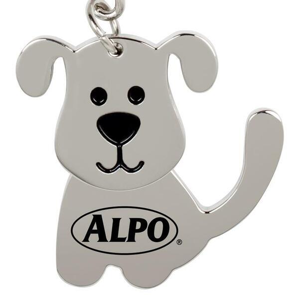 Swinging Dog Metal Key Chain