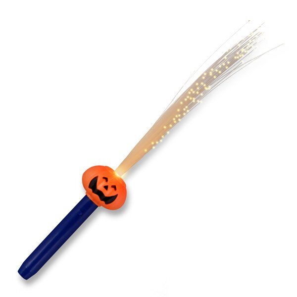 Pumpkin Face Fiber Optic Light Wand