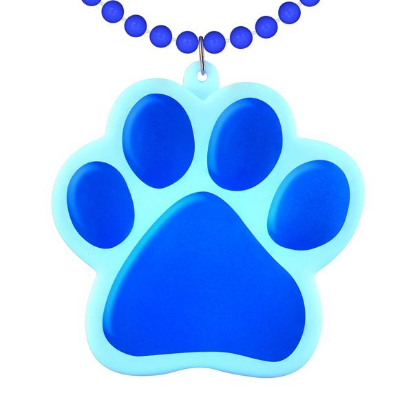 Light Up LED Paw Print Necklace
