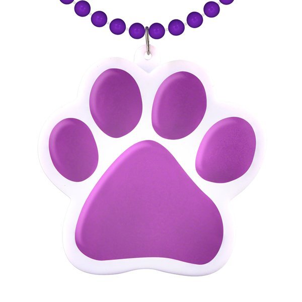 Light Up LED Paw Print Necklace