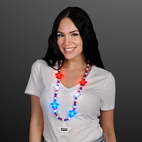 Light Up LED Party Beads w/ Star Medallion
