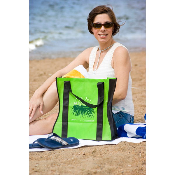 Wave Rider Non-Woven Folding Tote Bag