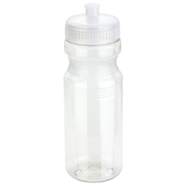 Cycler PET Eco-Polyclear™ Bottle w/ Push-Pull Lid, 24oz.