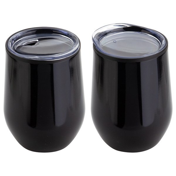 Onyx Stainless Steel & Polypropylene Wine Tumbler, 12oz.
