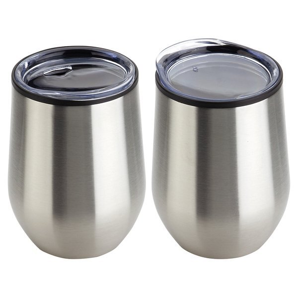 Onyx Stainless Steel & Polypropylene Wine Tumbler, 12oz.