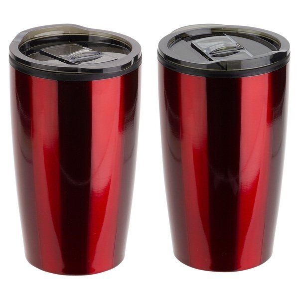 Optima Stainless Steel & Polypropylene Tumbler, 14oz.