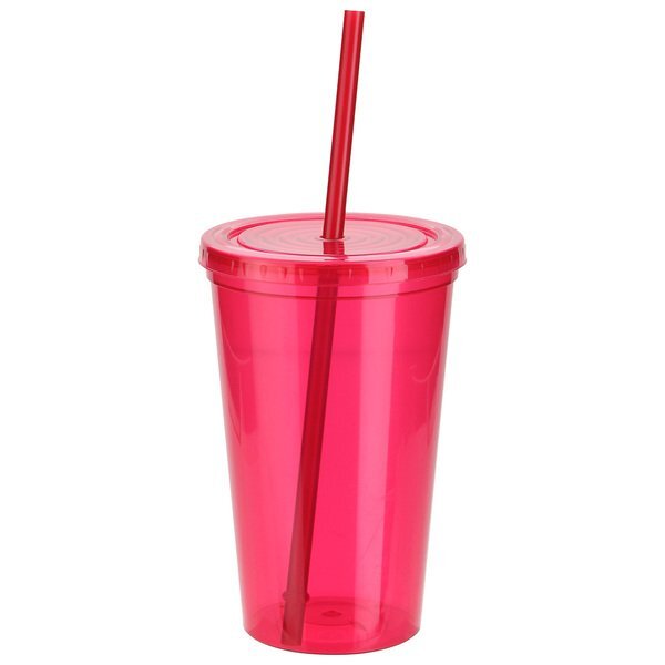 Trifecta Acrylic Tumbler w/ Lid & Straw, 16oz.