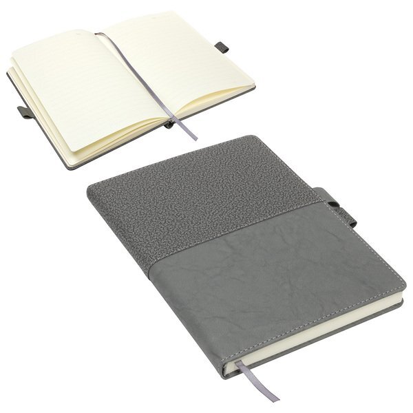Quarry Textured Hard Cover Journal w/ Interlocking Pen Closure, 8-3/8" x 5-3/4"