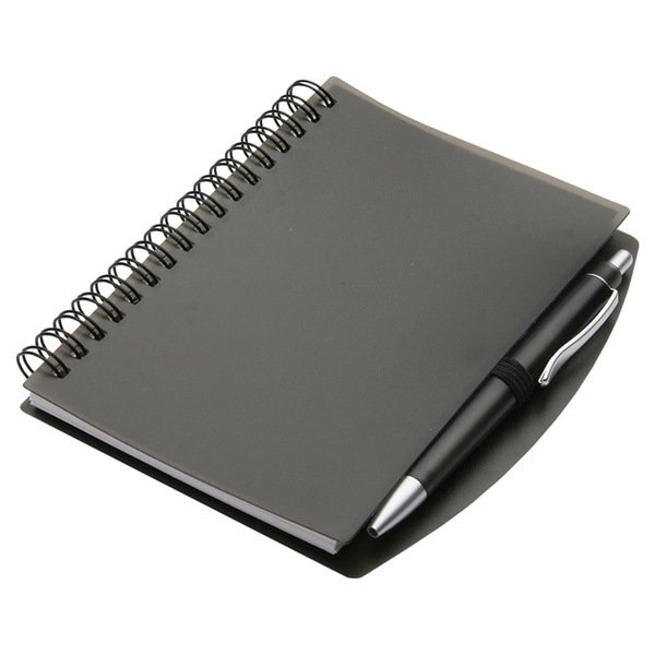 Hardcover Notebook w/ Matching Ballpoint Pen, 6-1/8" x 5-1/4"