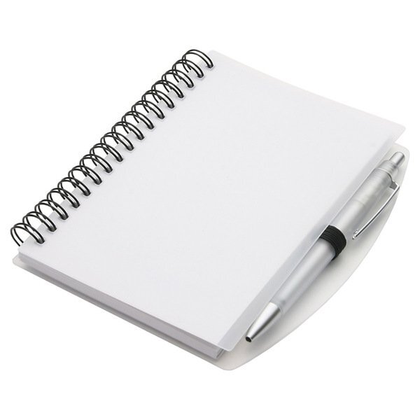 Hardcover Notebook w/ Matching Ballpoint Pen, 6-1/8" x 5-1/4"