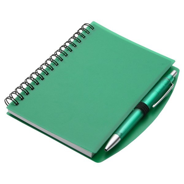 Hardcover Notebook w/ Matching Ballpoint Pen, 6-1/8" x 5-1/4"
