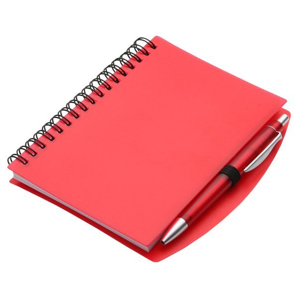 Hardcover Notebook w/ Matching Ballpoint Pen, 6-1/8" x 5-1/4"