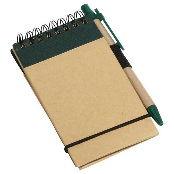 Think Green Recycled Notepad & Pen, 5-3/8" x 3-5/16"