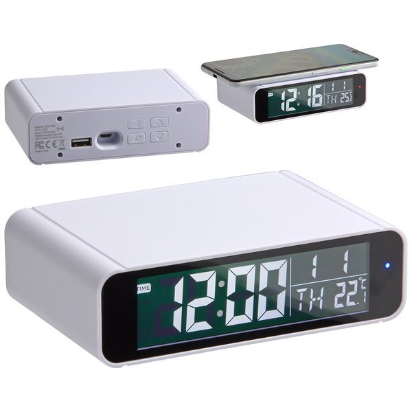 Twilight Digital Alarm Clock w/ 5W Wireless Charger
