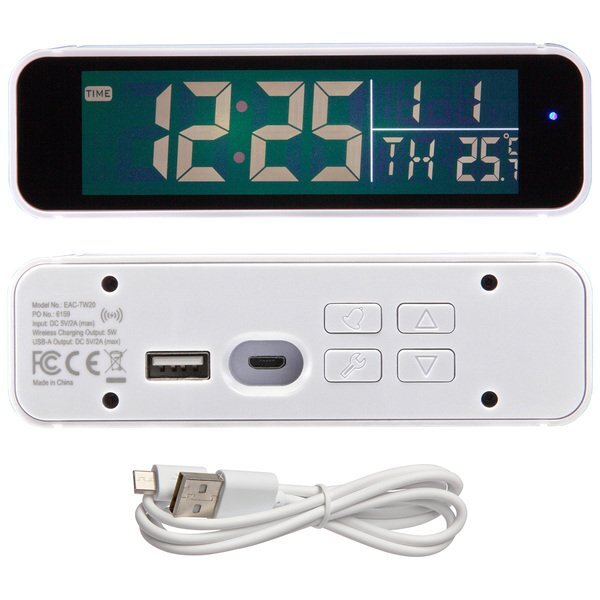 Twilight Digital Alarm Clock w/ 5W Wireless Charger